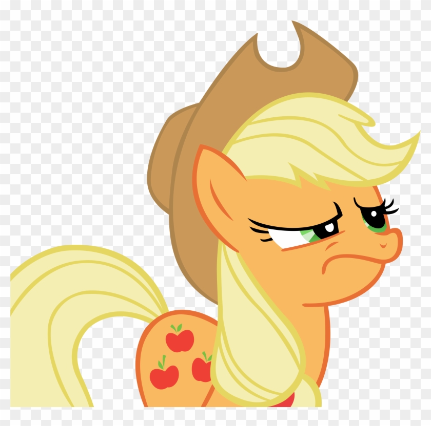 Applejack Smirk Vector By Tardisbrony Applejack Smirk - Cartoon #427786