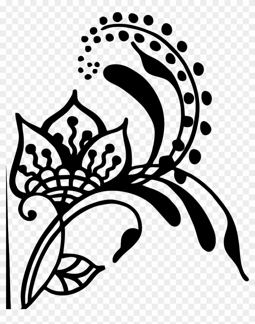 Flower Henna Vines Swirl Png Image - Gambar Bunga Henna #427780