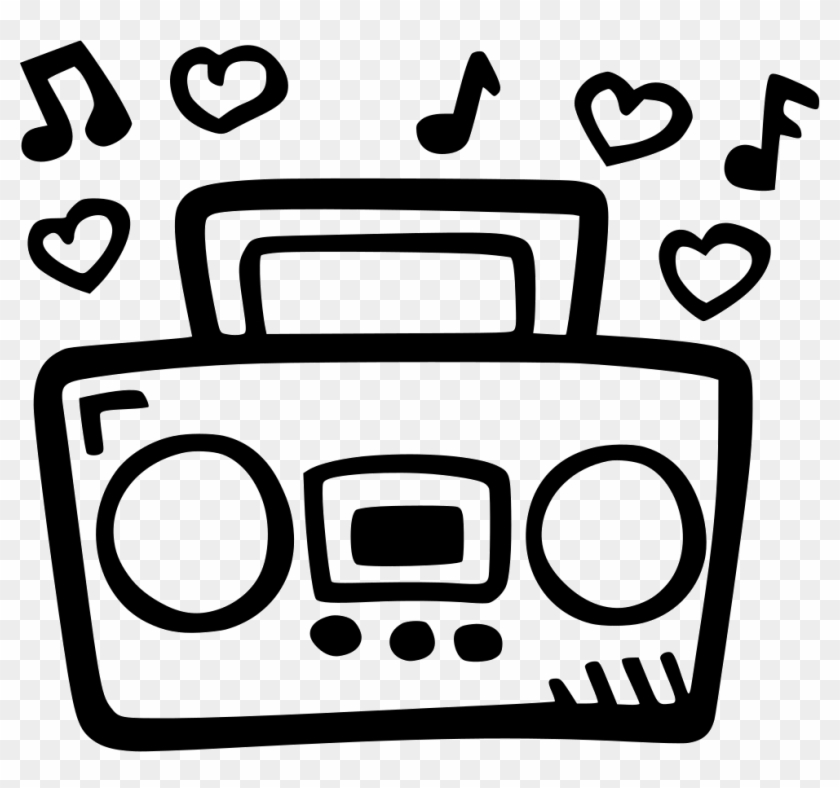 Boombox Comments - Boombox Clipart Black And White #427869