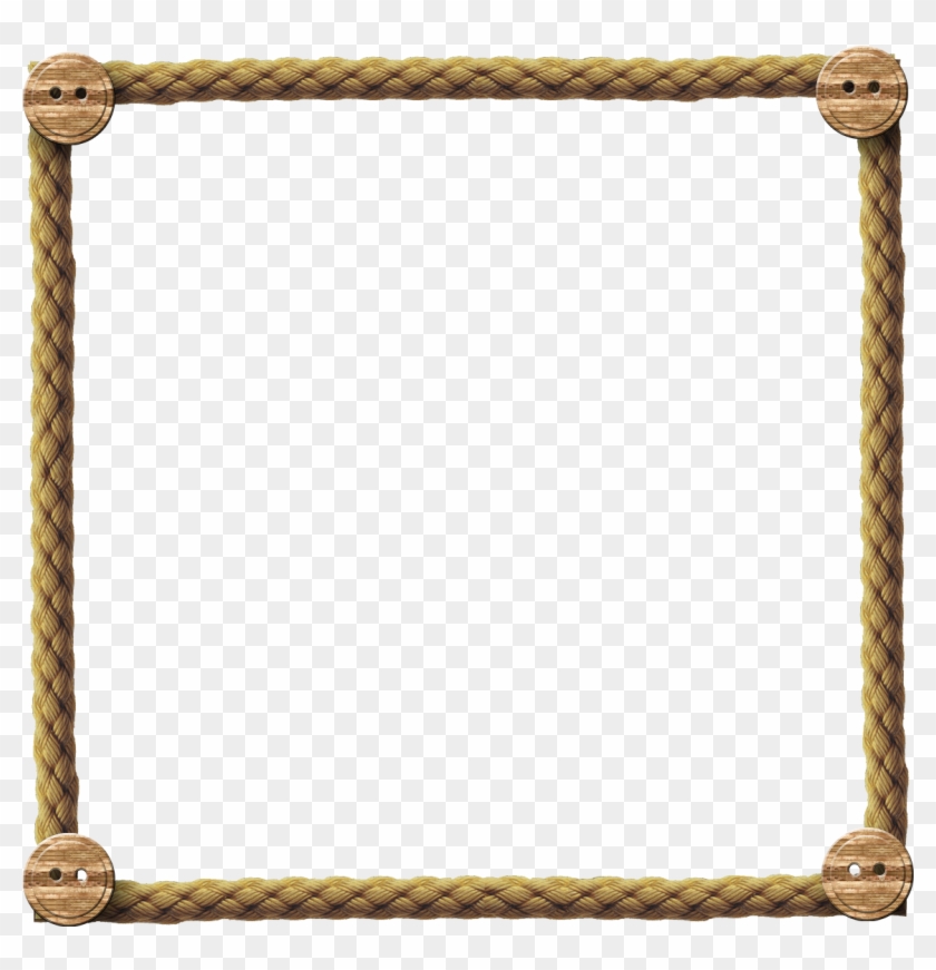 Borders And Frames Rope Picture Frames Clip Art - Rope Frame Png #427958