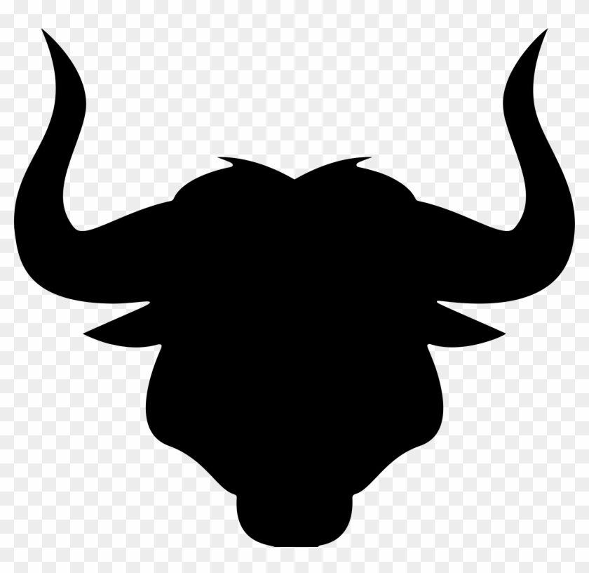 Bull Head Vector Clipart Image - Bull Silhouette #427962