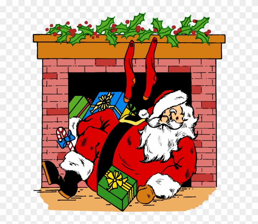 Fireplace Chimney Clipart - Christmas 5'x7'area Rug #427970