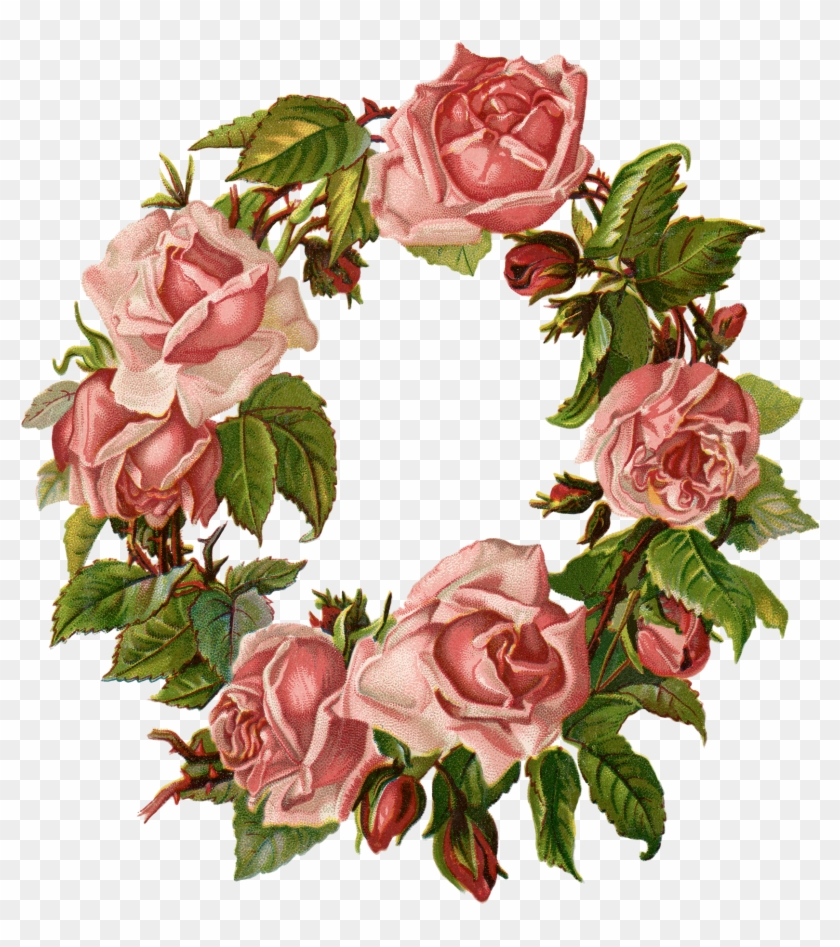 Cut Flowers Wreath Garden Roses Floral Design - Cut Flowers Wreath Garden Roses Floral Design #428349