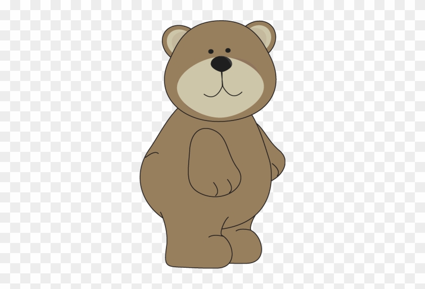 Brown Bear Standing Up - Bear Standing Up Clipart #428067