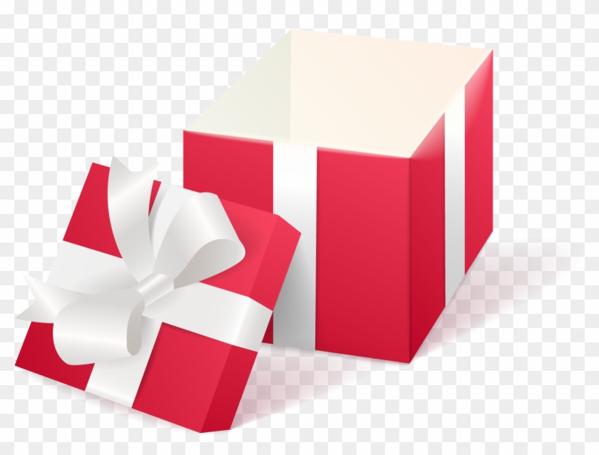Gift Decorative Box - Open Gift Box Vector #428075