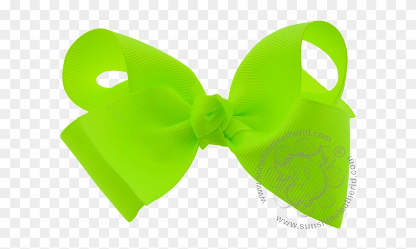 Neon Green Hairbow - Sunshine Leather Inc #428104