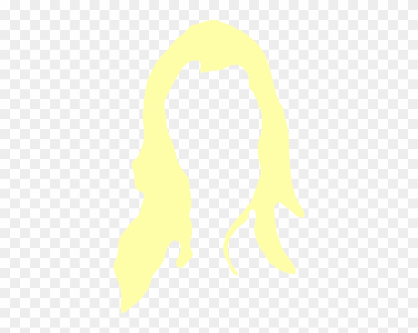 Light Blonde Silhouette Wig Clip Art - Blonde Wig Clip Art #428190