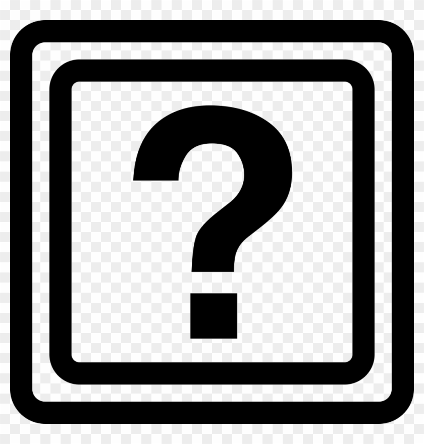 Question Mark Inside A Box Outline Comments Question Mark Inside A
