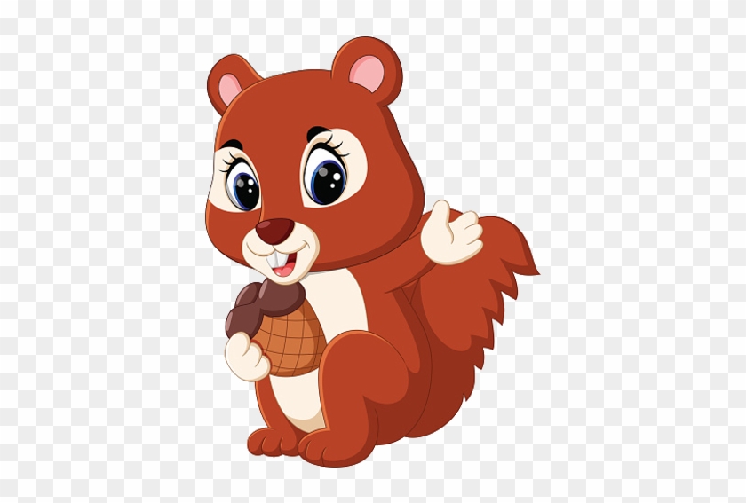 Cute Baby Squirrel Cartoon Animal Images On A Transparent - Squirrel For Cartoon #428285