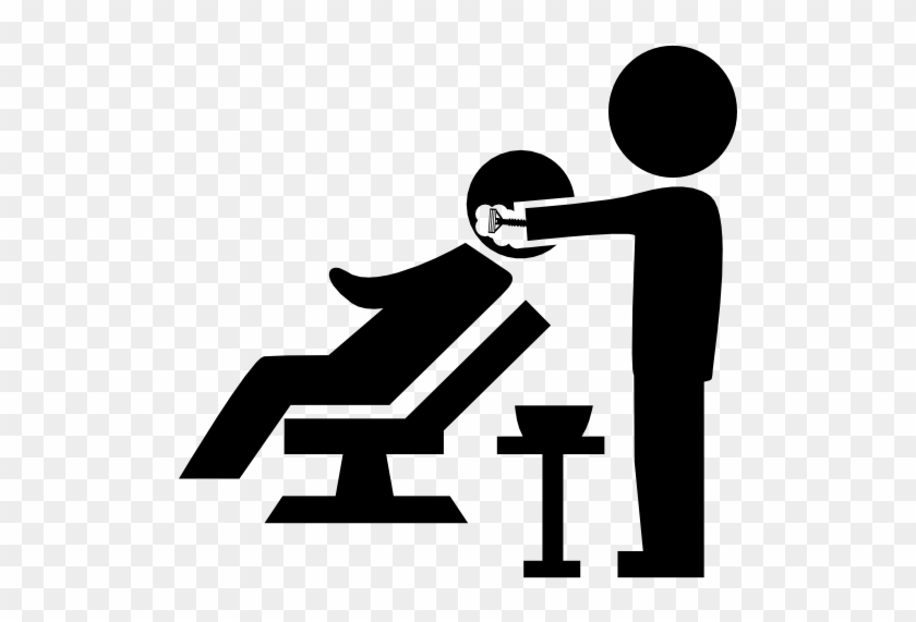 Hairdresser Applying Hair Dye To A Client Of Hair Salon - Hair Wash Icon #428459