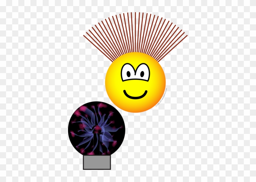 Static Electricity Emoticon Hair Rising - Static Electricity Hair Clipart #428472