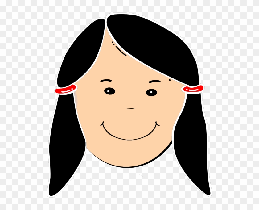 Cartoon Girl With Black Hair #428483