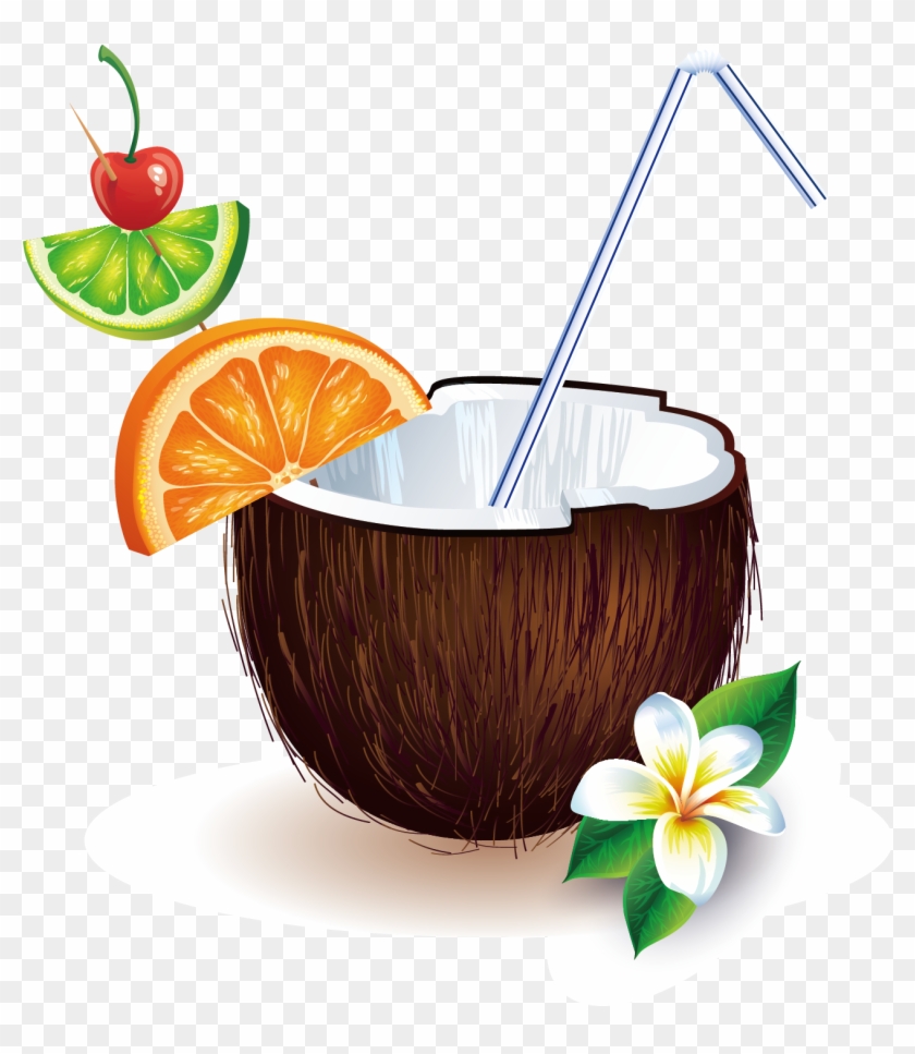 Coconut Water Euclidean Vector Clip Art - Coconut Juice Clipart #428823
