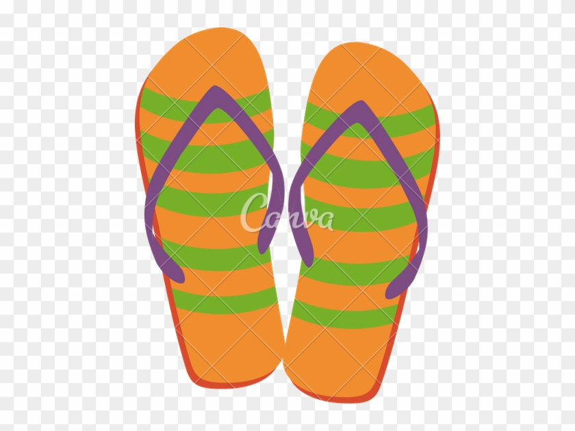 Flip Flops With Blue Decking - Blue #428825