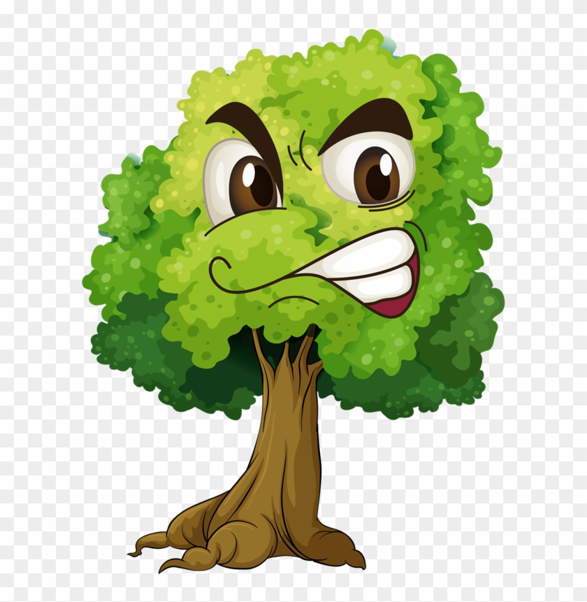 9-3 - Cartoon Trees With Faces #428881