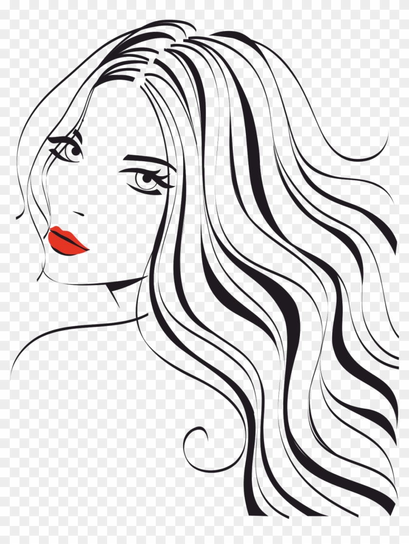 Woman Beauty Parlour Clip Art - Girl Long Hair Logo - Free Transparent PNG  Clipart Images Download