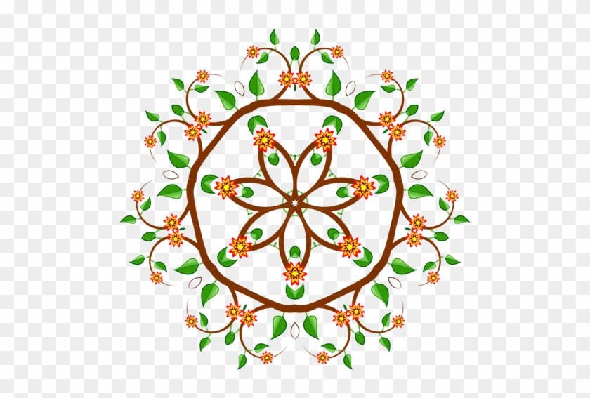 Vector Graphics Of Decorative Floral Design - Women's Tank Top Monarch Butterfly Design With Angel #429161