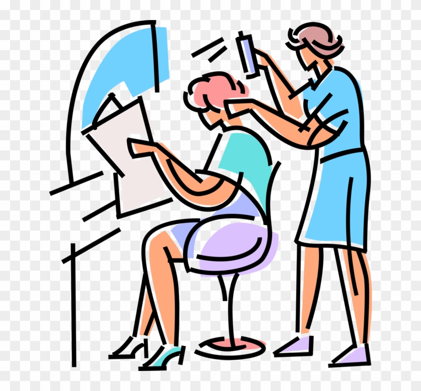 Vector Illustration Of Beauty Salon Beautician And - Vector Illustration Of Beauty Salon Beautician And #429291