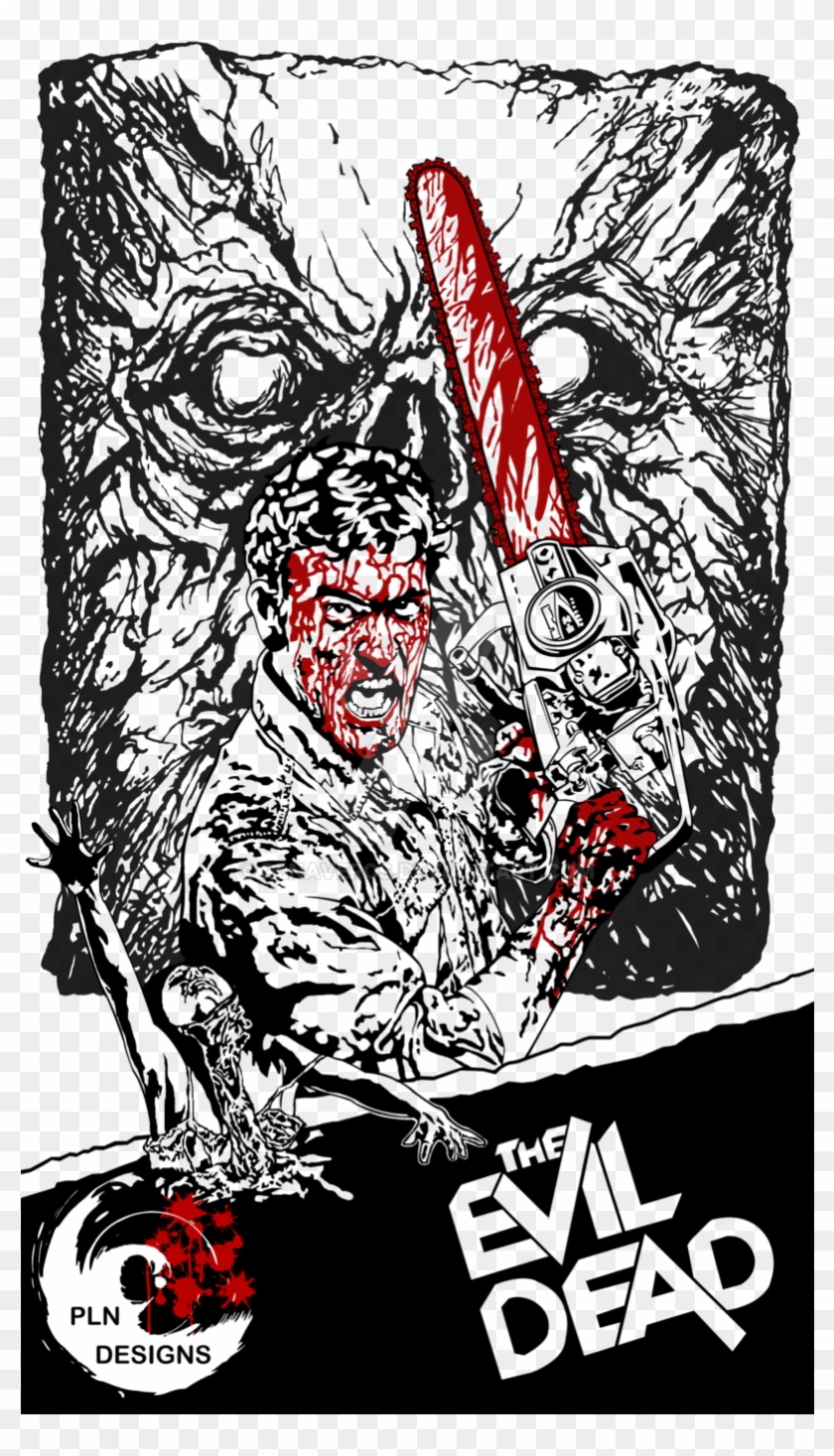 Poster Evil Dead By Plnaveros Poster Evil Dead By Plnaveros - Evil Dead Horror Classic Movie Poster Wall Decor 32x24 #429374