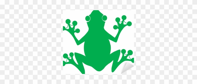 Green Frog Silhouette Logo Sticker • Pixers® • We Live - Frog Silhouette #429402