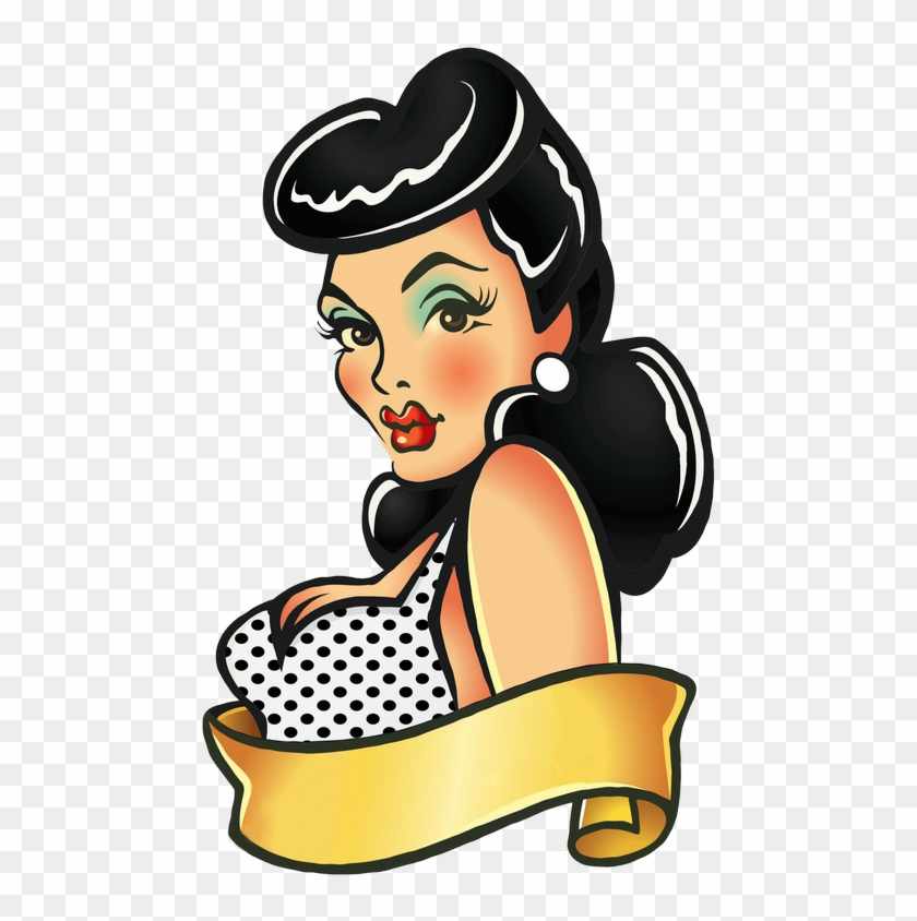 Pinup Girl Sychobilly Rockabilly Tattoo Designs Photo - Pin Up Girl Png #429406