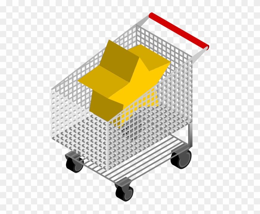 Cm Isometric Shopping Cart Clipart - Shopping Cart Isometric #429533