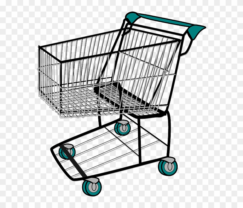 Shopping Cart, Cart, Shopping, Caddy, Shopping Trolley - Cart Clip Art #429631