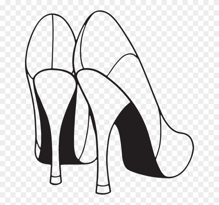 Womans high heel shoe with ornament Royalty Free Vector