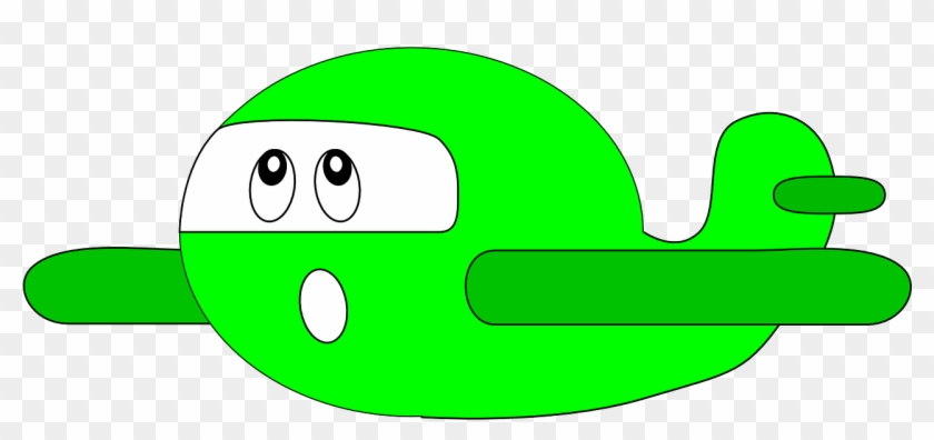 Airplane Green Cartoon Child Png Image - Happy Airplane Clipart #429722