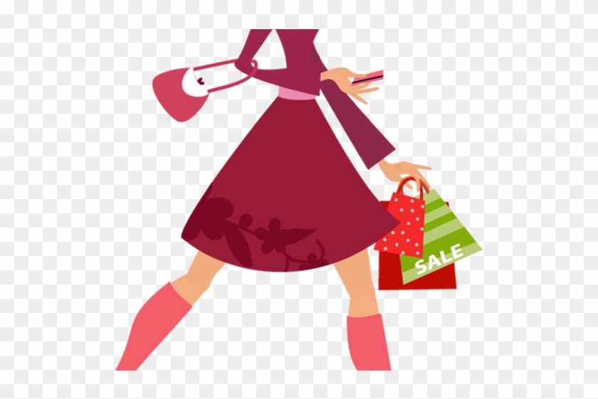 Shopping Bag Clipart Pretty Girl - Drawing #429838