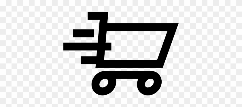 Shopping Cart Moving Symbol Vector - Moving Shopping Cart Icon #429865