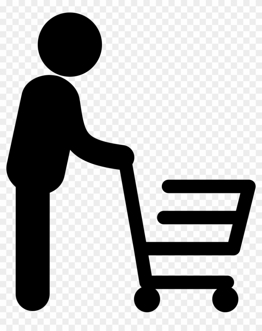 Man With Shopping Cart Comments - Men Shopping Cart Png #429891