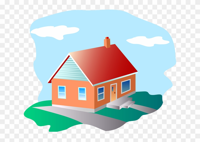 Building, House, City, Home, Clouds, Sky, Grass - House Clipart #429991