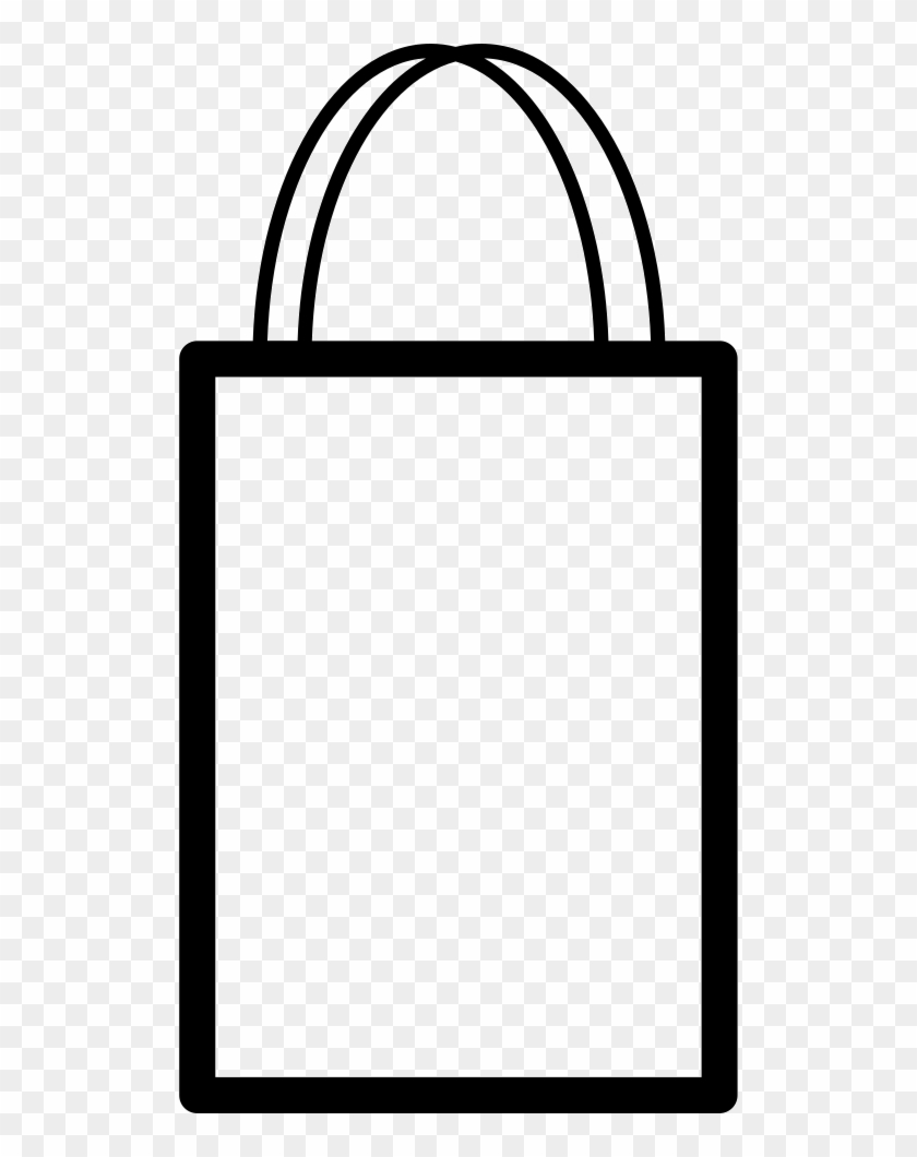 Shopping Bag Outline With Double Handle Comments - Tote Bag Icon Png #430012
