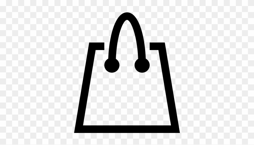 Shopping Bag Outline Vector - Bag Icon Free #430071