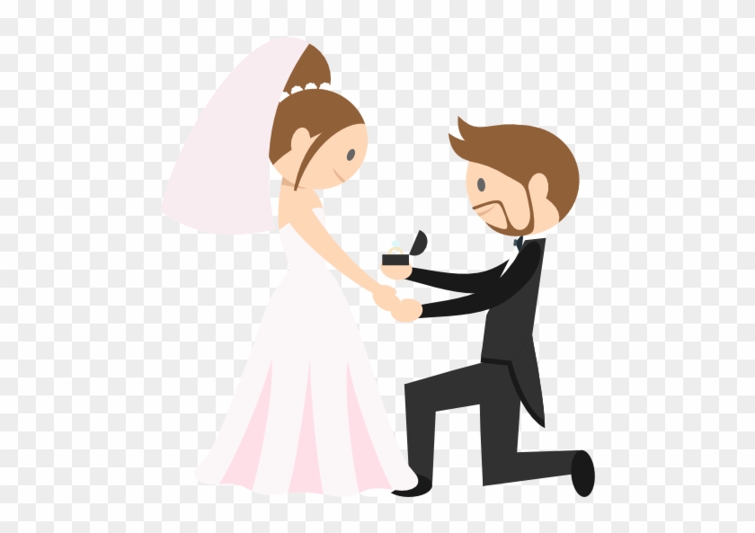 Wedding Animated Icons - Cartoon Propose - Free Transparent PNG Clipart  Images Download