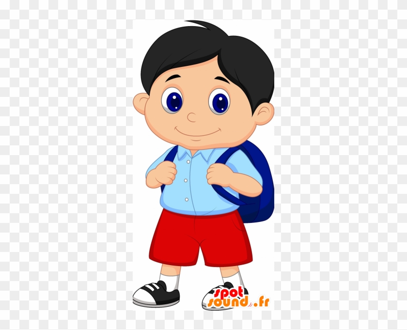 Mascot Child, Boy, Schoolboy, Cute And Smiling - Boy And Girl Cartoon #430192