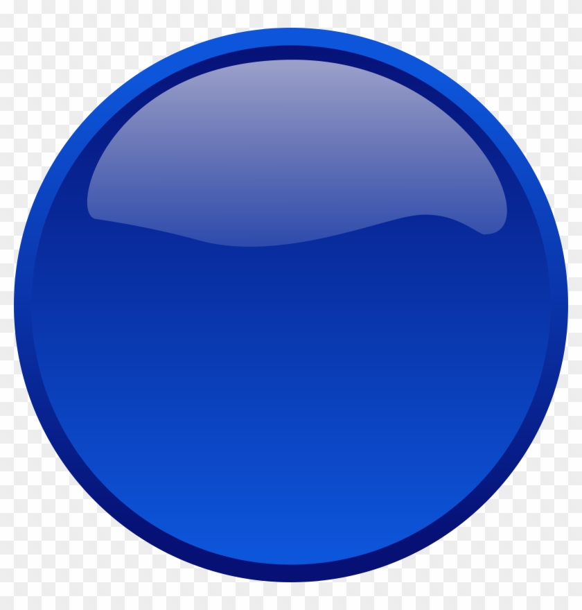 Circle Clipart Glass - Blue Button Art #430213
