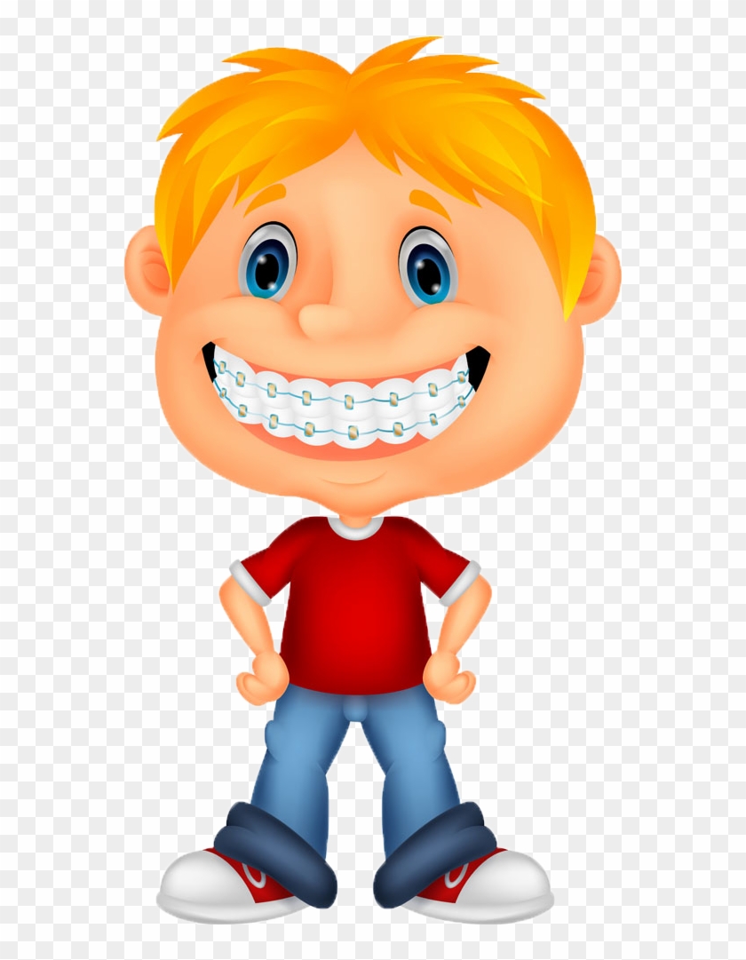 Dental Braces Child Drawing Illustration - Cartoon Tooth Braces Cartoon Png #430236