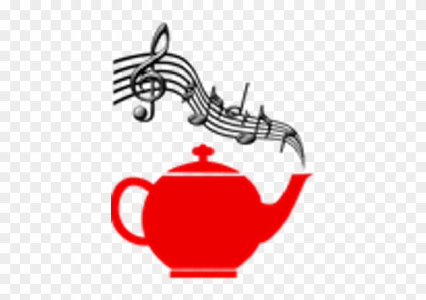 Singing Teapot - Singer Square Sticker 3" X 3" #430487