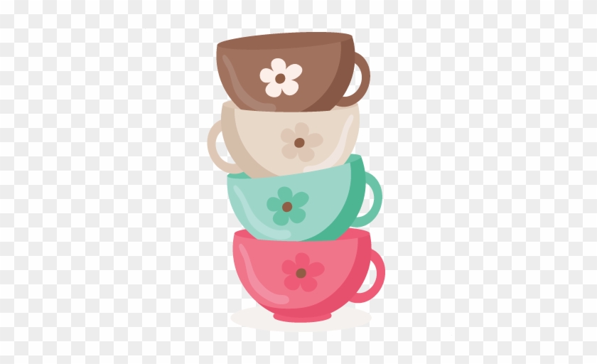Teapot Clipart Teacup Stack - Stacking Teacups Clip Art #430491