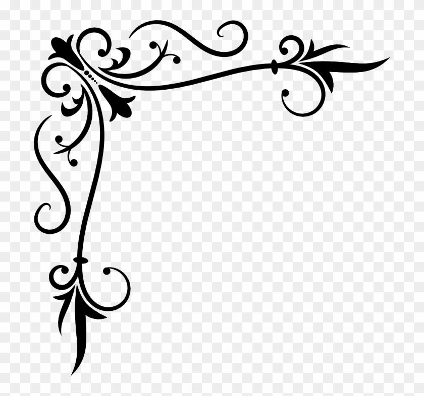 Corner Scroll Clip Art Png - Zelf Tegeltje Maken Gratis #430696