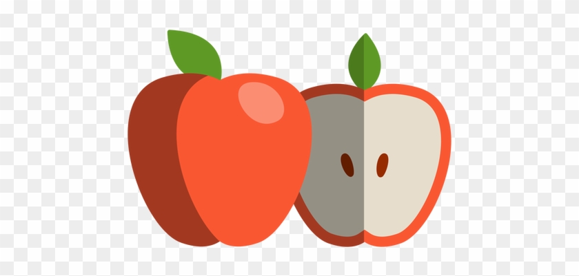 Apple Cut To Half Icon Transparent Png - Apple Half Png #430734