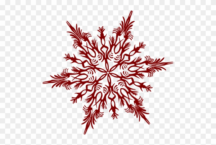 Maroon Snowflake 41 Icon - Black Snowflake Transparent #430970
