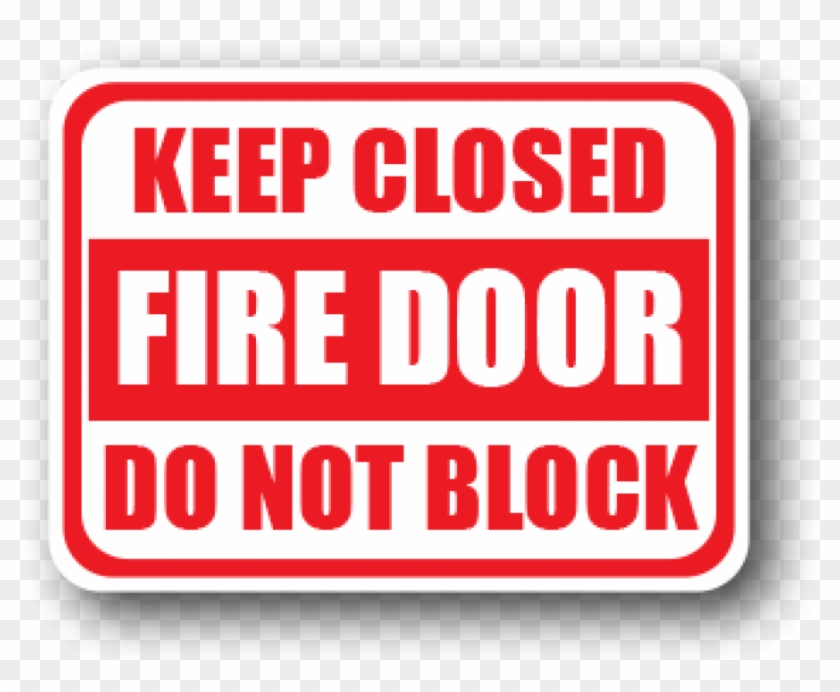 Fire Door Do Not Block Rectangular Safety Sign - Ergomat - Durastripe Rectangular Peel & Stick Floor #431099