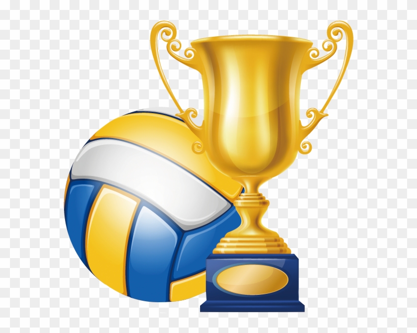 Volleyball Trophy Champion Clip Art - Trophy Red Ribbon #431117