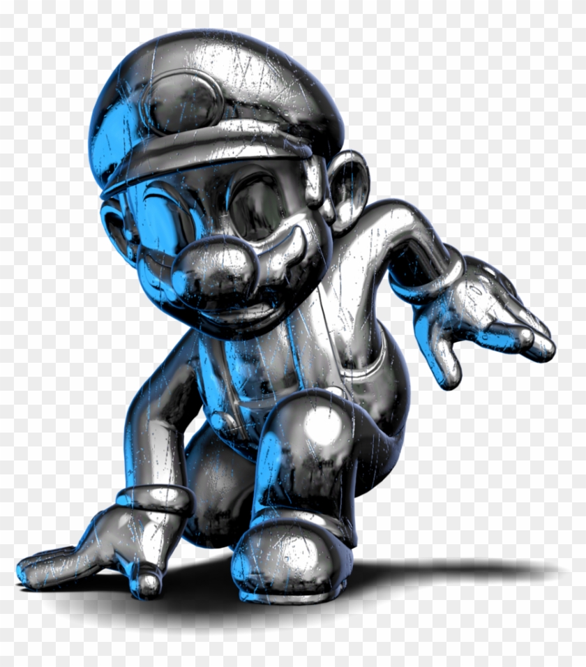[blender] Metal Mario's Melee Trophy Pose By Maxigamer - Metal Mario Fan Art #431160