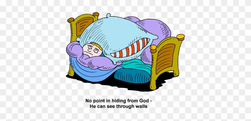 Hiding From God - Hiding Under Blanket Clipart #431236