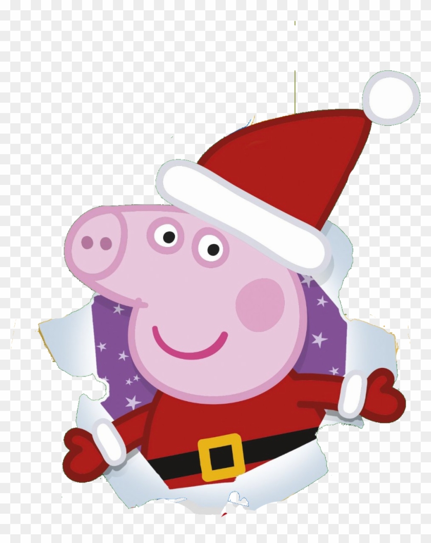 Peppa Pig Christmas Clipart Black And White - Peppa Pig Merry Christmas #431344