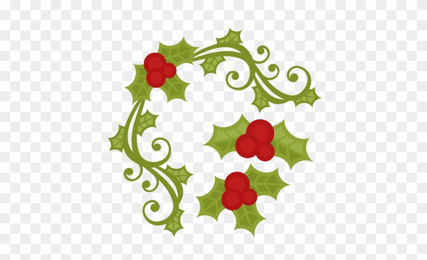 Christmas Holly Set Svg Scrapbook Cut File Cute Clipart - Illustration #431547